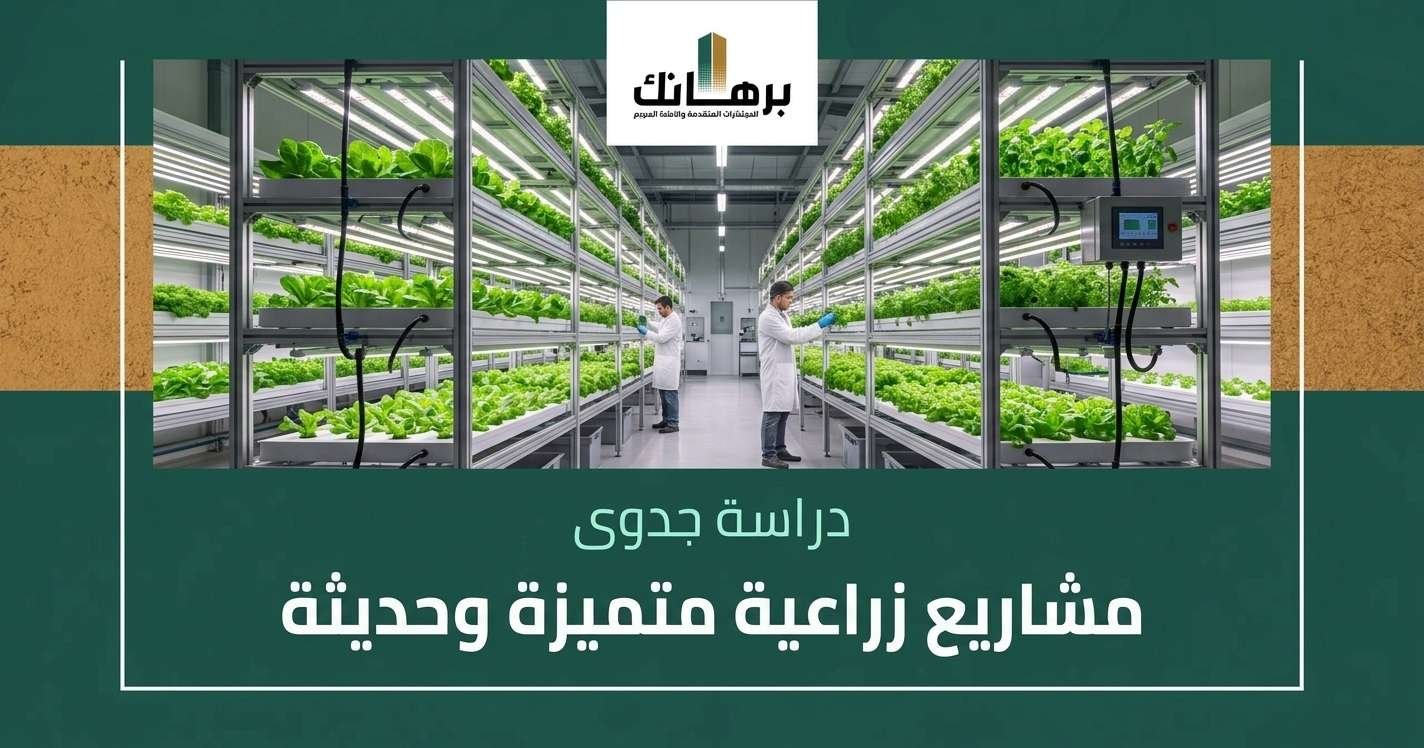 دراسة جدوى مشاريع زراعية متميزة وحديثة